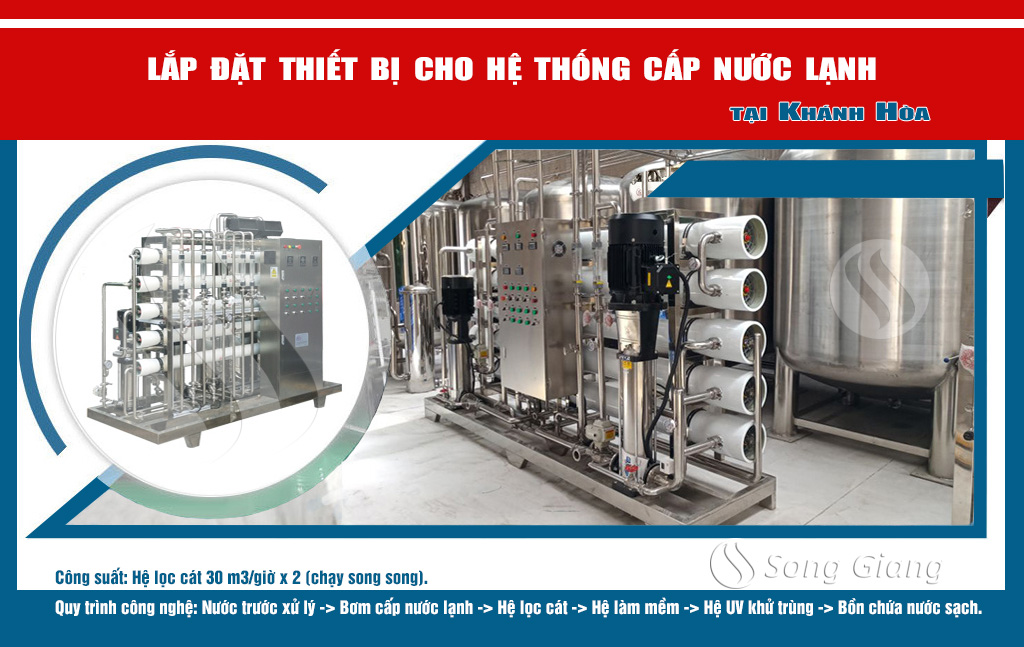 lắp đặt thiết bị cho hệ thống cấp nước lạnh Cam Ranh – Khánh Hòa.