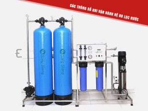 Các thông số khi vận hành hệ RO lọc nước